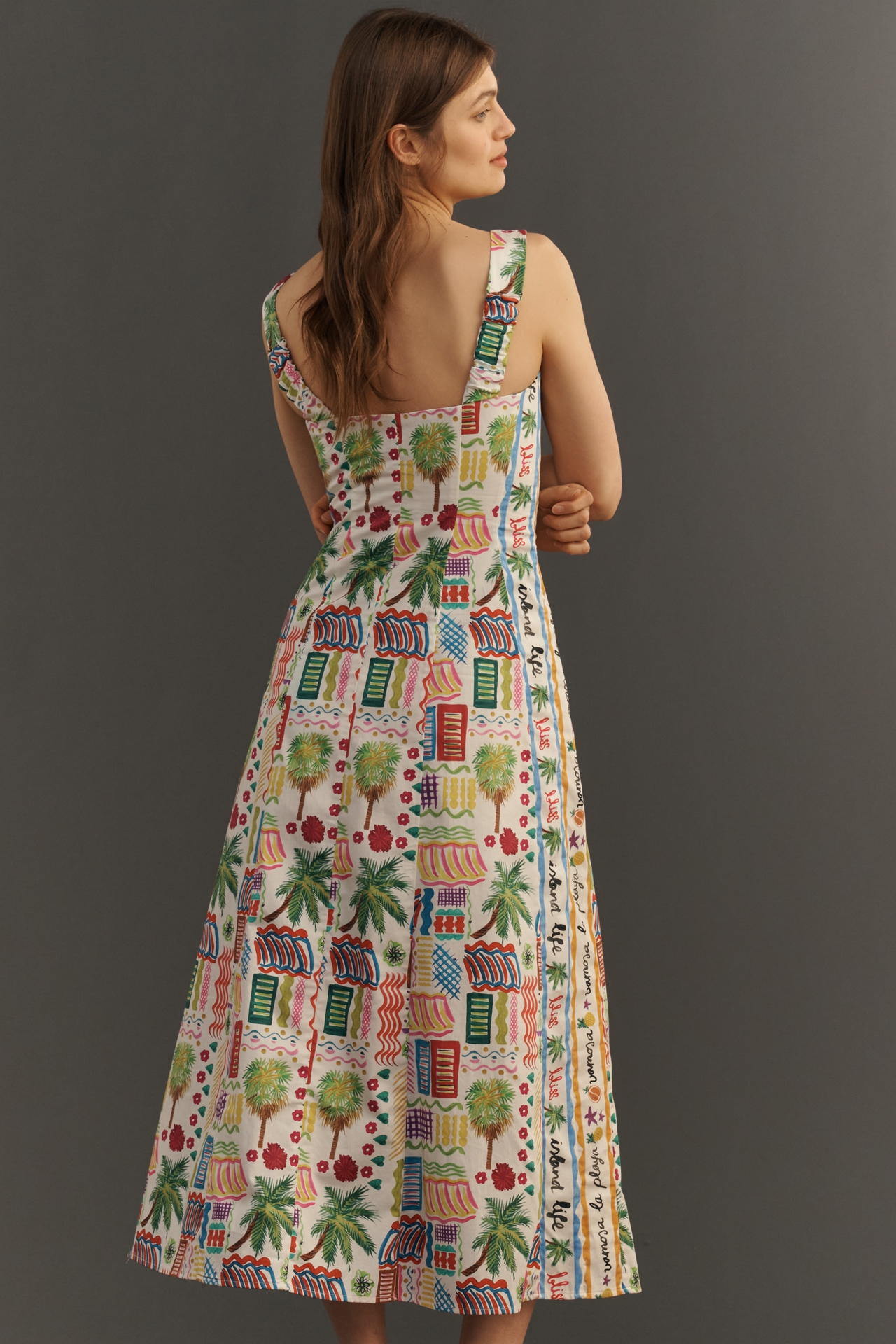 CeliaB Bunya Sleeveless Square-Neck Maxi Dress