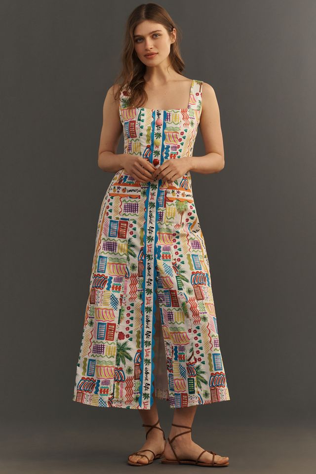 CeliaB Bunya Sleeveless Square-Neck Maxi Dress #1