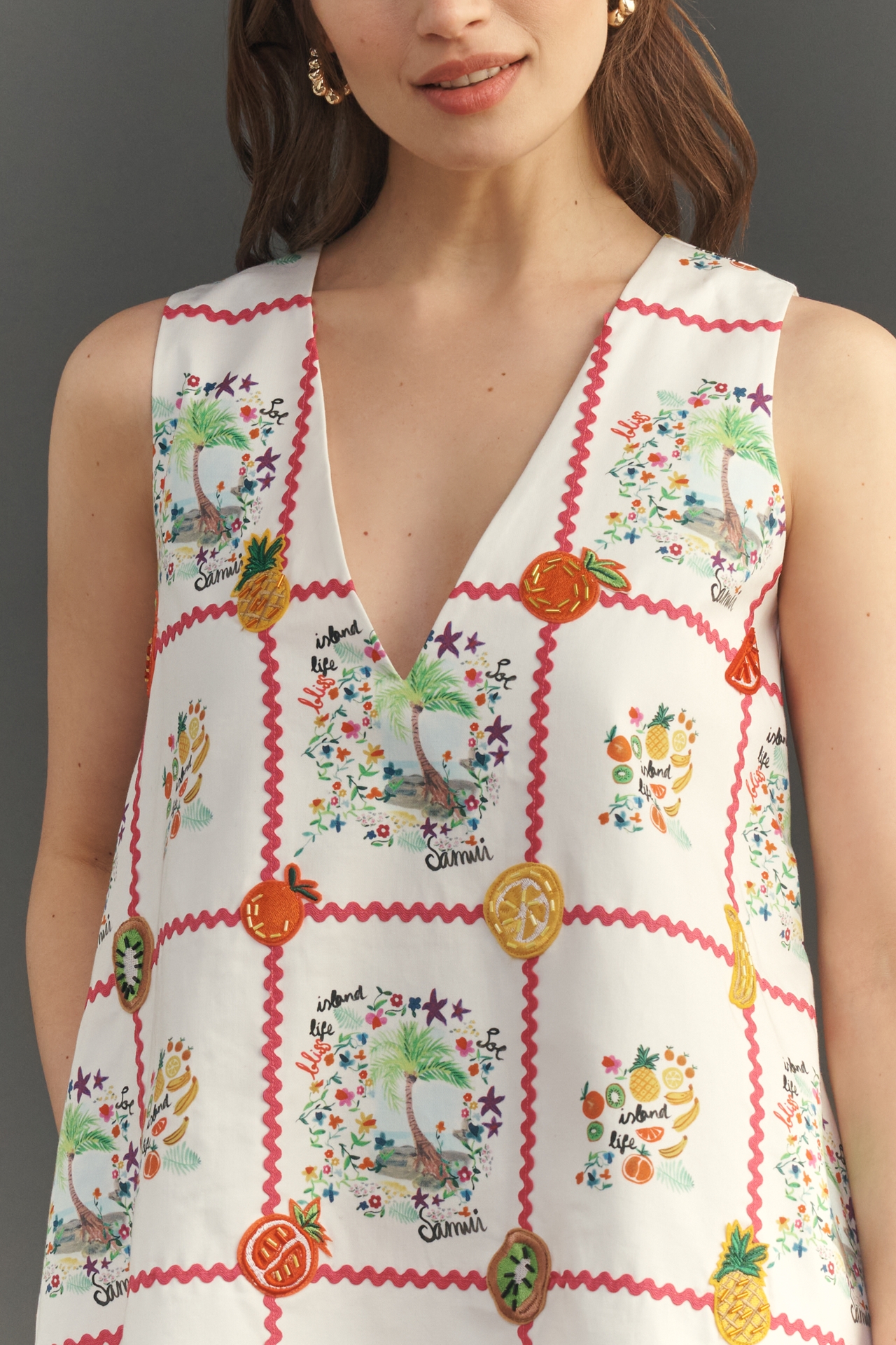 CeliaB Acai Sleeveless V-Neck Mini Dress