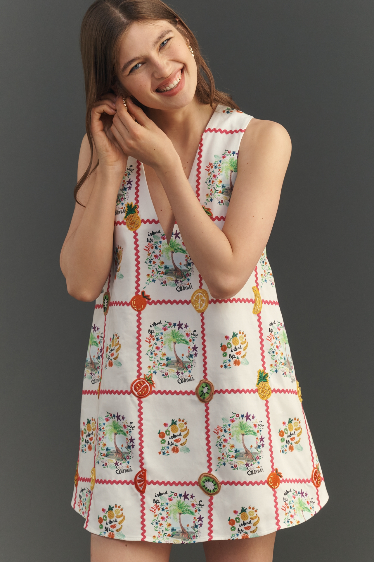 CeliaB Acai Sleeveless V-Neck Mini Dress