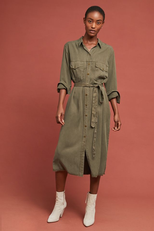 Belted Utility Shirtdress | Anthropologie