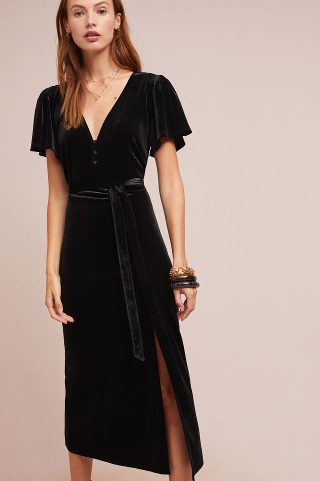 Anthropologie velvet hot sale dress