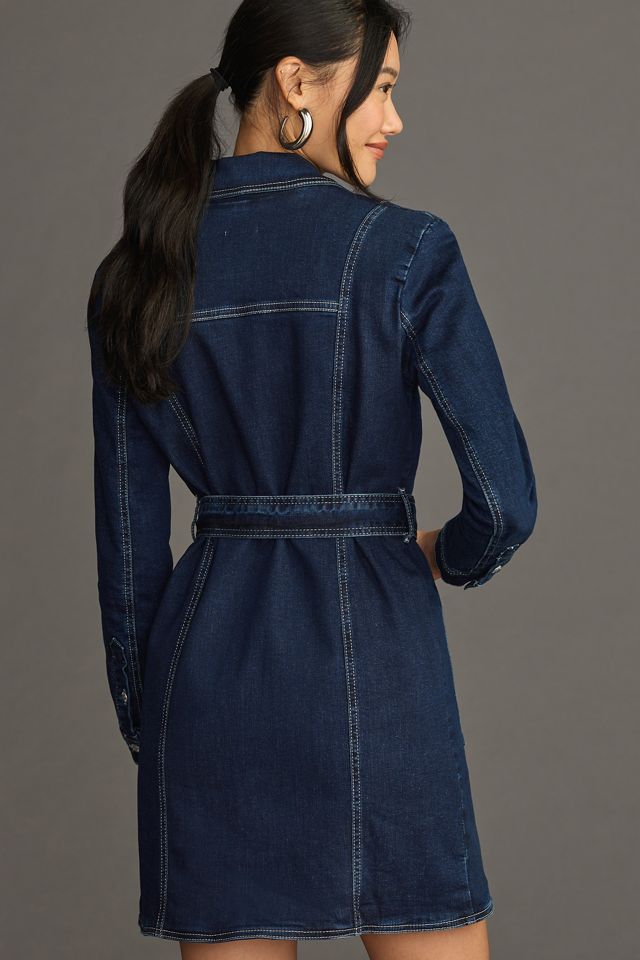 Pilcro Belted Denim Blazer Dress | Anthropologie