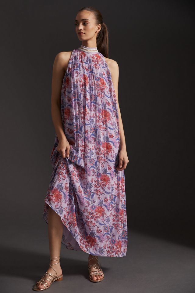 pinnacle by shruti sancheti halter swing dress Pinnacle by Shruti Sancheti Printed Halter Maxi Dress