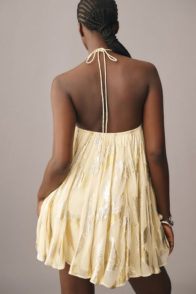 Robe Mini Swing à Col Halter Pinnacle par Shruti Sancheti #1