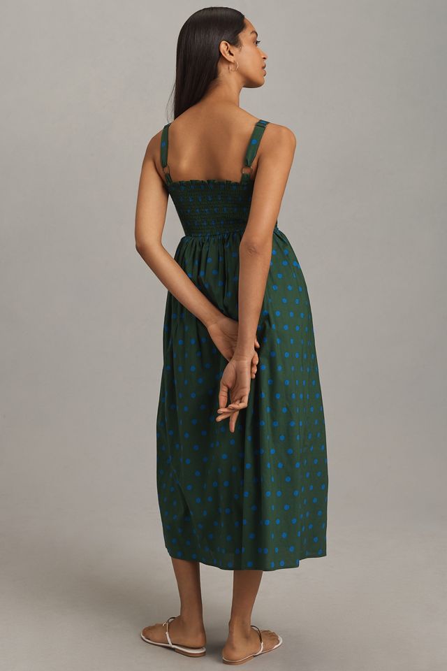pinnacle by shruti sancheti smocked a line midi dress Pinnacle by Shruti Sancheti Smocked A-Line Midi Dress at MarketFair Shoppes  in Princeton, NJ