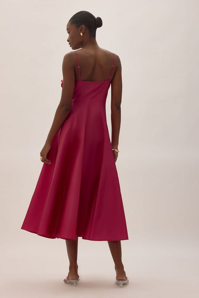 By Anthropologie Rosie 3D Flower Midi Dress  #3