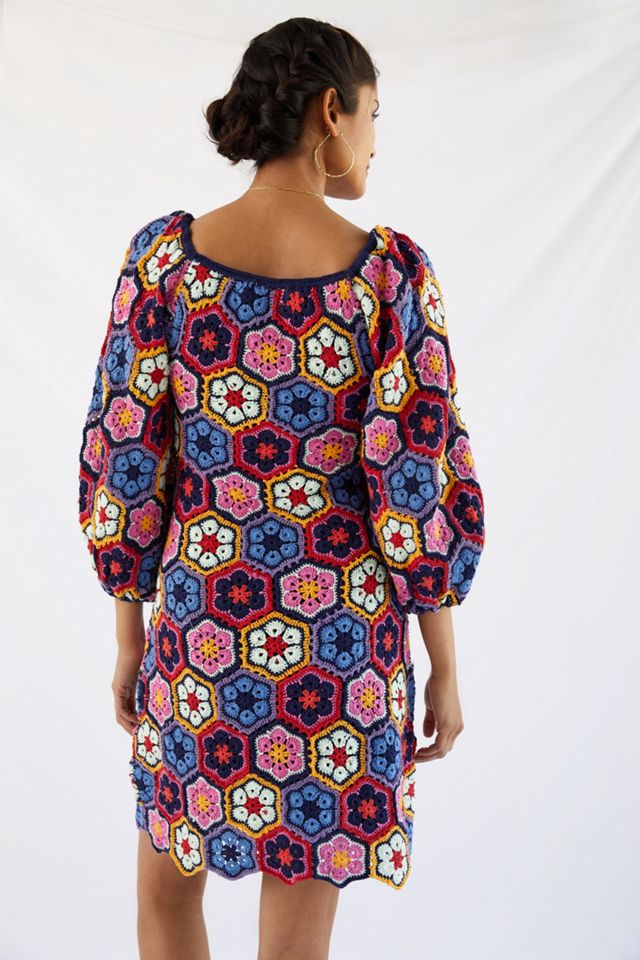 Farm Rio Crochet Floral Mini Dress #2