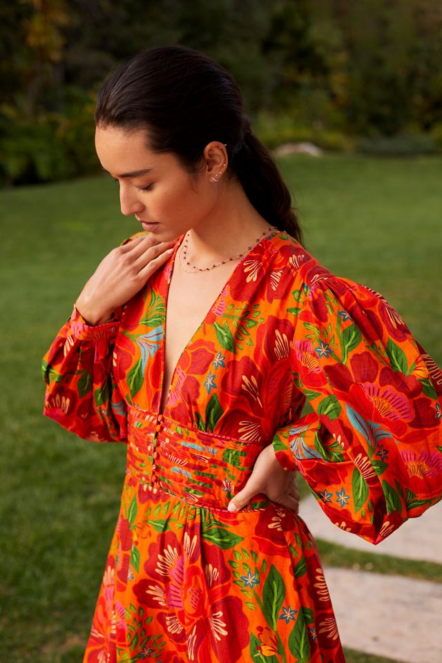 Robe midi à fleurs Farm Rio #1