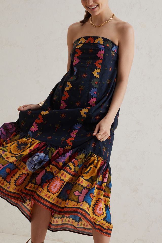 Farm Rio Embroidered Maxi Dress #13