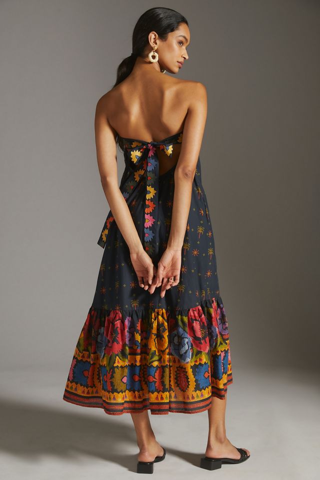 Farm Rio Embroidered Maxi Dress #1