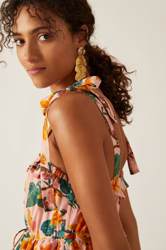 Farm Rio Square-Neck Tiered-Maxi Dress | Anthropologie