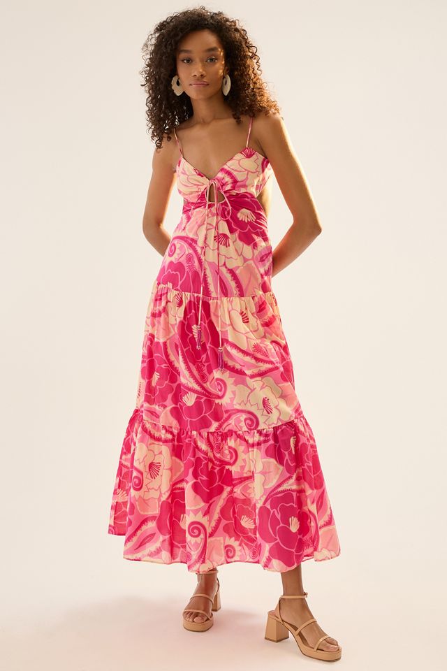 Farm Rio Cutout Halter Dress