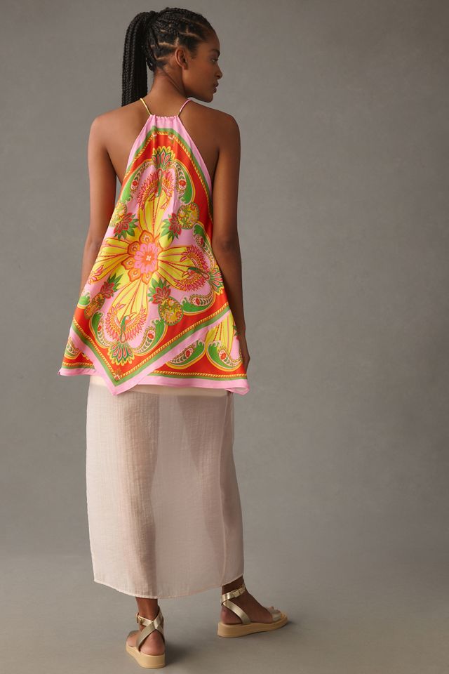 Farm Rio Toucans Scarf Halter Dress #3