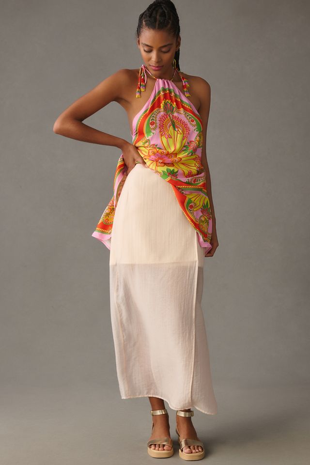 Farm Rio Toucans Scarf Halter Dress #2