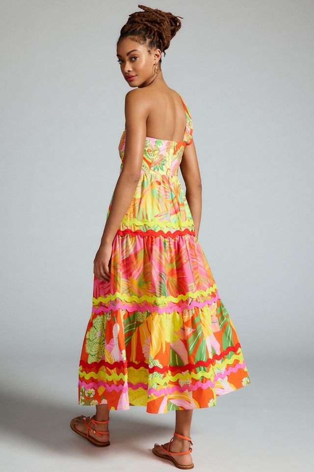 Farm Rio One-Shoulder Tiered Dress #2