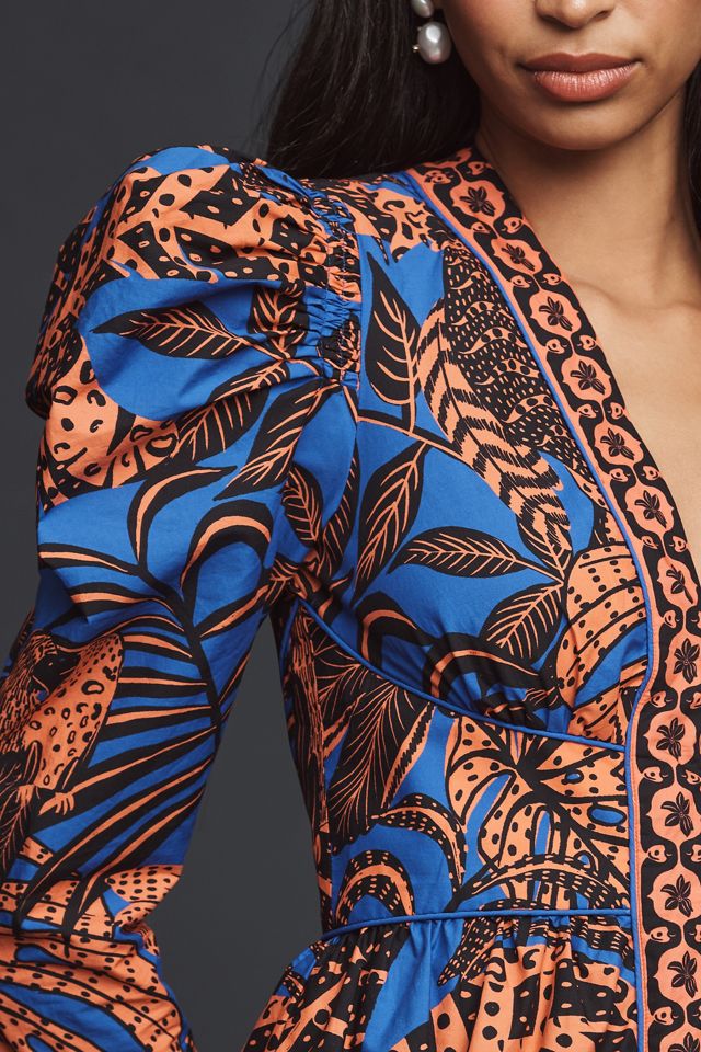 Farm Rio Puff-Sleeve Printed Mini Dress #3