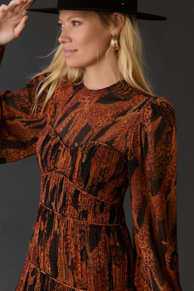 Farm Rio Sheer Printed Tiered Maxi Dress #5