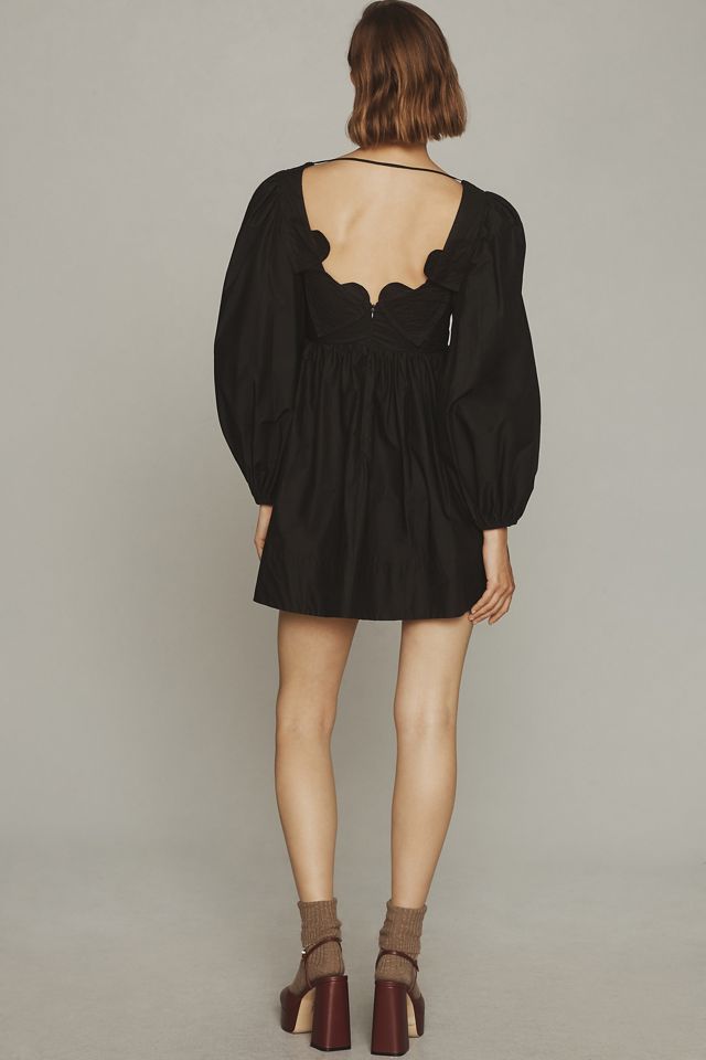 Farm Rio Long-Sleeve Heart Bodice Mini Dress | Anthropologie