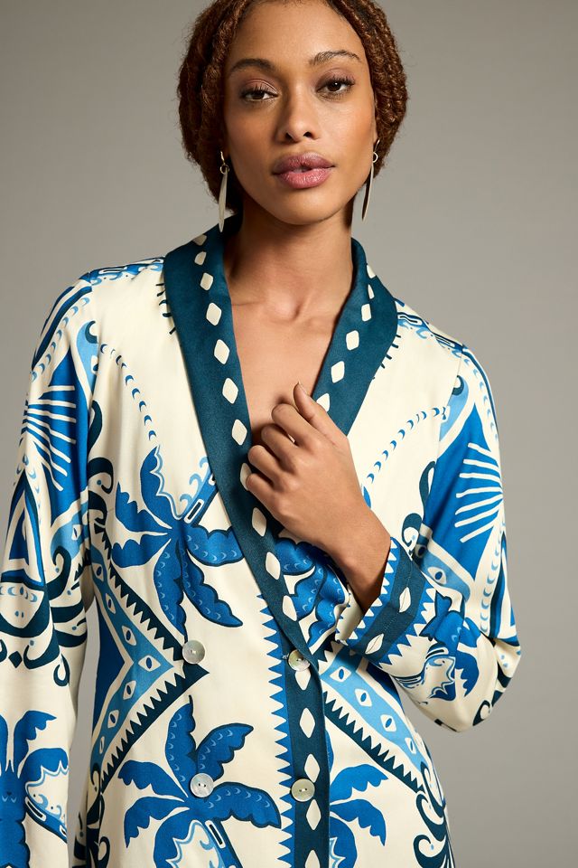 Farm Rio Long-Sleeve Blazer Dress | Anthropologie