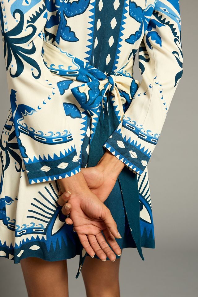 Farm Rio Long-Sleeve Blazer Dress | Anthropologie