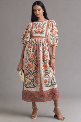 ワンピース FARM RIO Printed Poplin Dress farm rio Printed Cotton-poplin Midi Dress | Wardrobe Icons