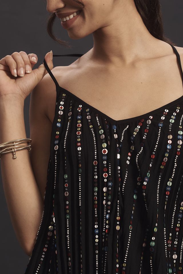 Farm Rio V-Neck Sequin Slip Dress #1
