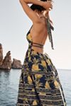 Farm Rio A-Line Sleeveless Halter Midi Dress