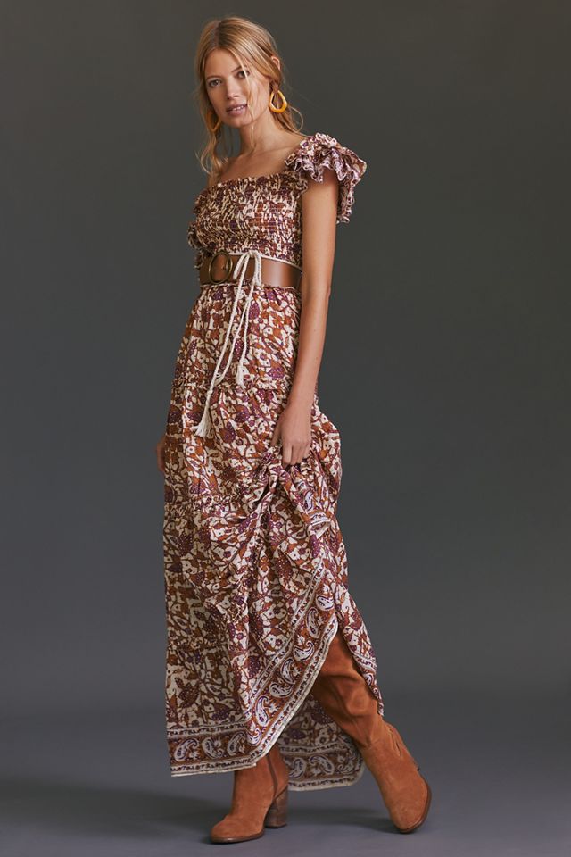Bouquet Smocked Maxi Dress #1