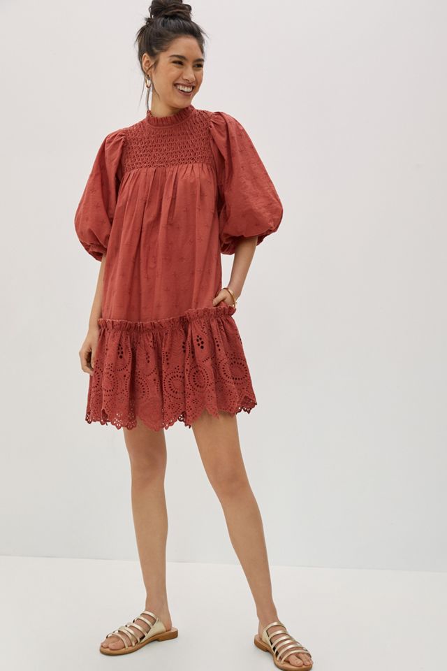Lillian Puff-Sleeved Mini Dress #3