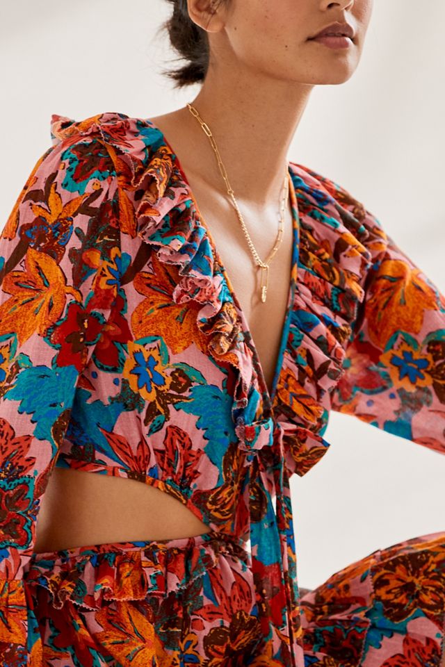 Floral Cut-Out Mini Dress #2
