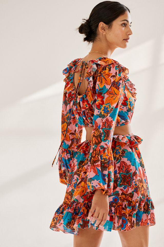 Floral Cut-Out Mini Dress #3