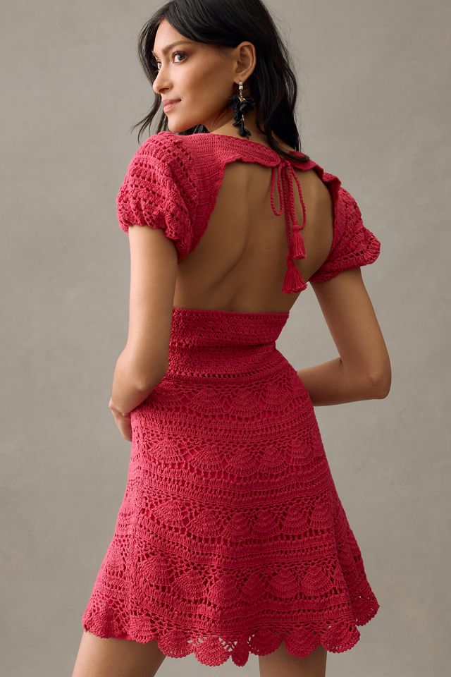 Love The Label V-Neck Crochet Dress #1