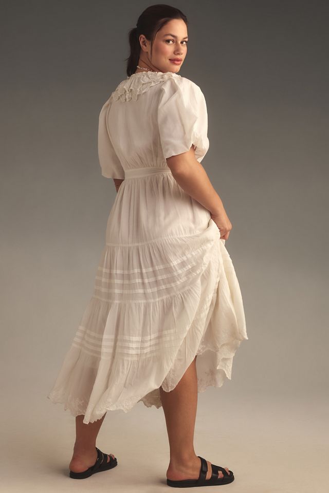 Love the Label Short-Sleeve Ruffled Tiered Wrap Maxi Dress #6