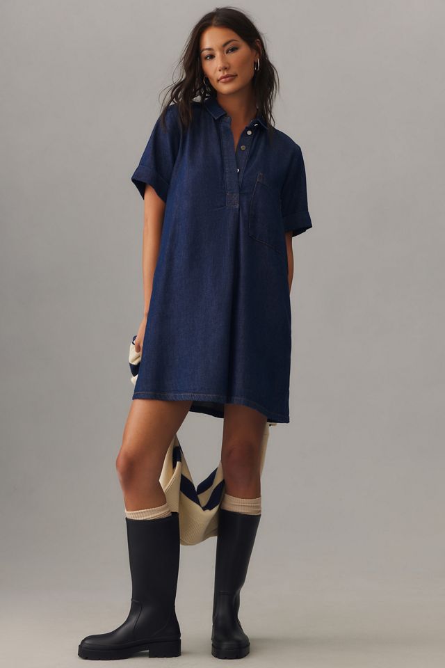 Pilcro Denim Utility Shirt Mini Dress | Anthropologie UK