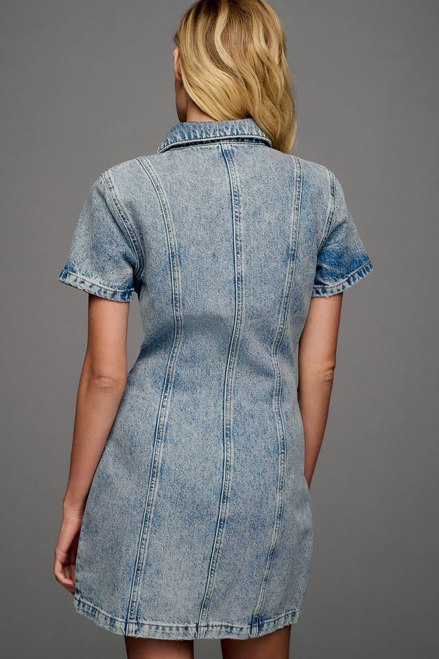 Pilcro Short-Sleeve Denim Button-Front Mini Dress #1