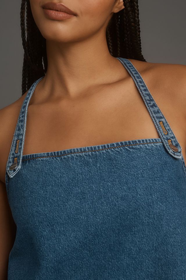 white christmas dresses Anthropologie Pilcro Denim Light Shirred-Waist Buttondown Mini Dress –  White Chocolate Couture main image 0
