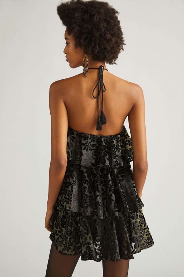 Tiered Halter Mini Dress #2