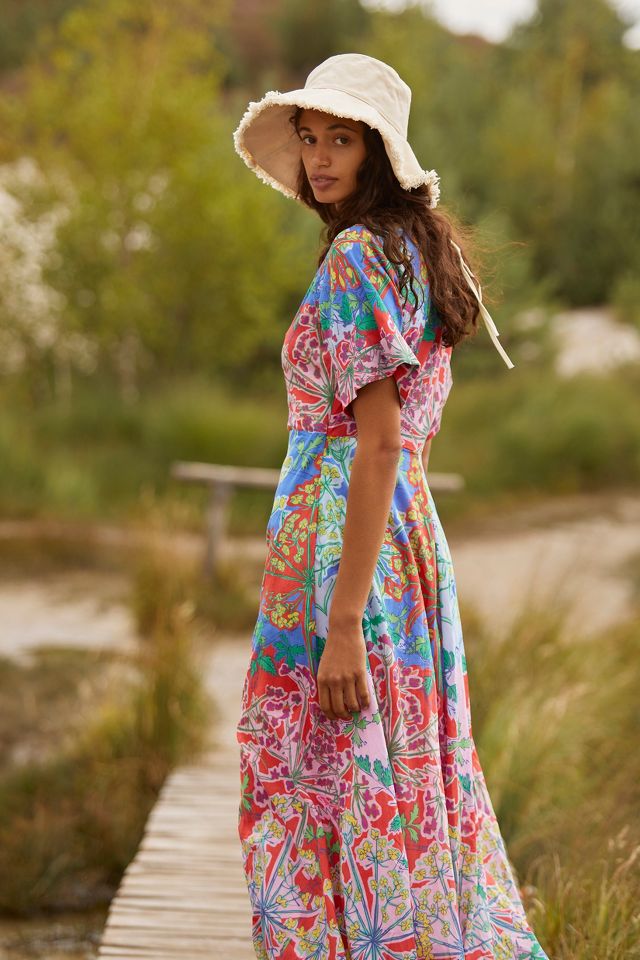 ANTHROPOLOGIE Roopa Pemmaraju Floral store Maxi Dress