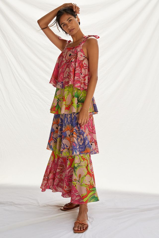 Anthropologie floral maxi outlet dress