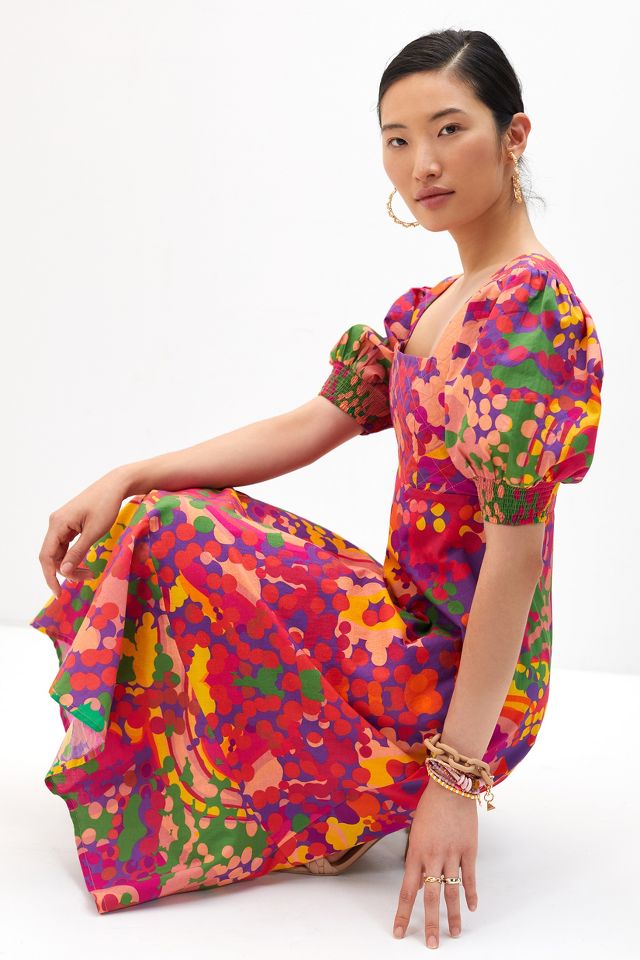 Floral Midi Dress | Anthropologie