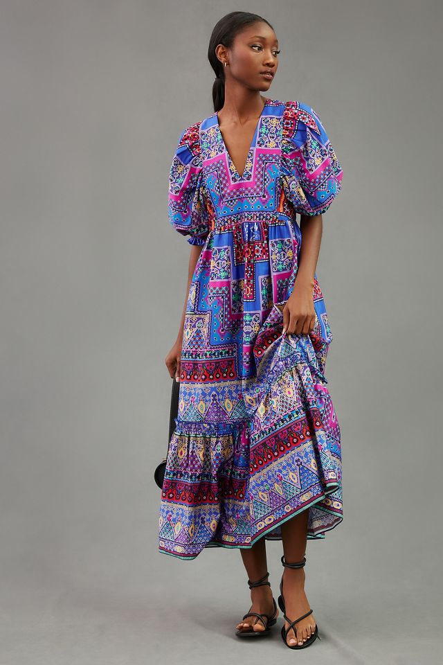 Hunter Bell Palmer Patchwork Maxi Dress