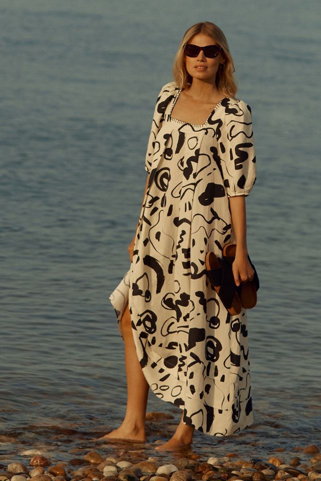 Hunter Bell Waverly Linen Trapeze Dress #1