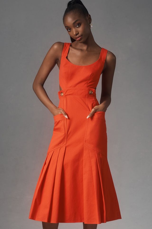 Hunter Bell Giselle Sleeveless Square-Neck Midi Dress #1