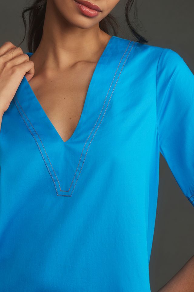 Hunter Bell Gigi Short-Sleeve Colorblock Midi Dress #1