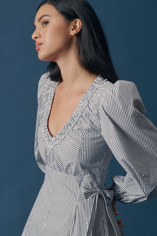 Hunter Bell Vera Long-Sleeve V-Neck A-Line Midi Dress #2