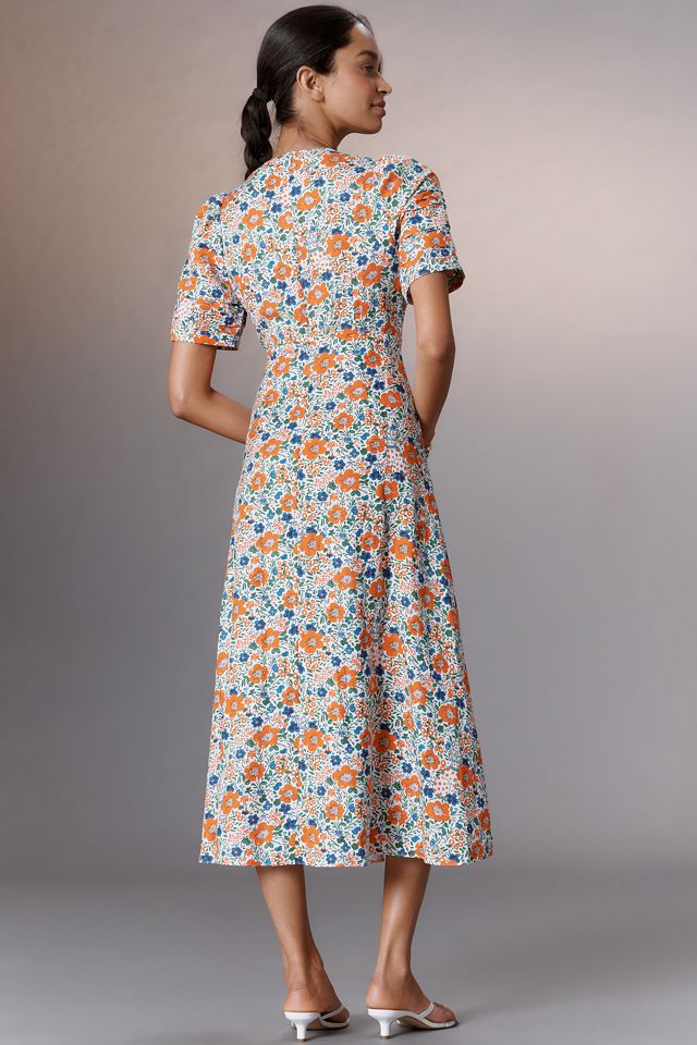 Hunter Bell Casey Linen Blend Midi Dress #1