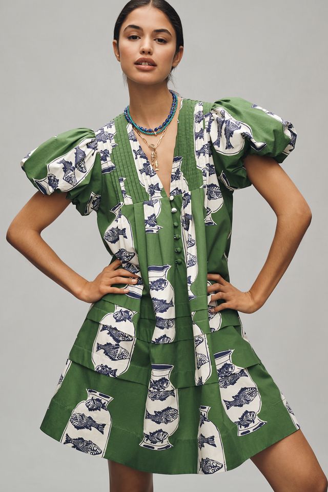 Hunter Bell Wilkes Puff-Sleeve Babydoll Dress #2
