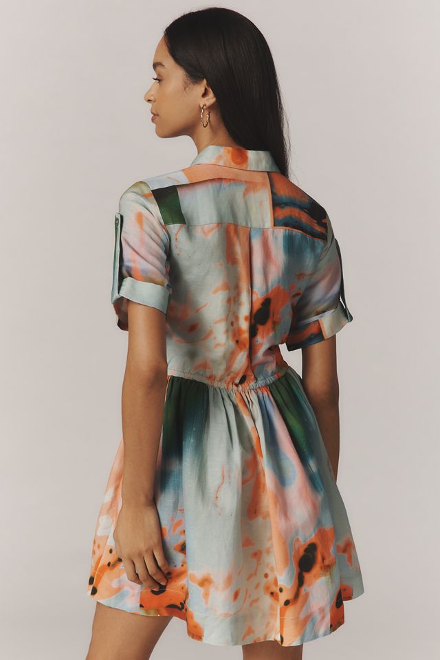 open lace back dress WEST DRESS- ORANGE STRIPE – Wilson and Hunter