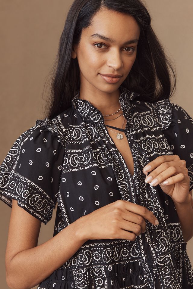 Hunter Bell Merritt Short-Sleeve Mini Swing Dress #2